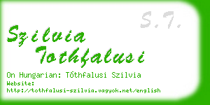 szilvia tothfalusi business card